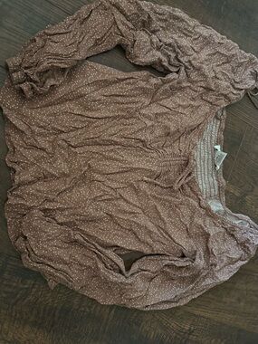 URBAN Romantics Mauve Dot Off-Shoulder Blouse